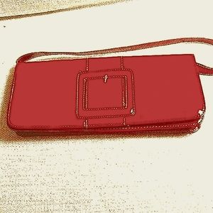 RED PATENT HANDBAG
